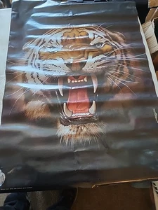 Large Roaring Tiger Face Poster - Picture 1 of 1