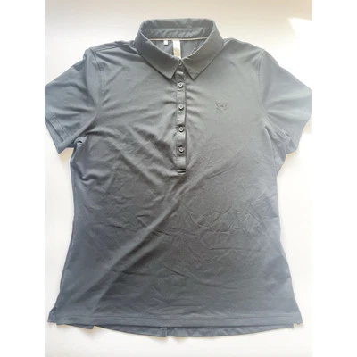 Women's Black Under Armour Heat Gear Short Sleeve Polo Shirt Size Large - Image 1 of 4