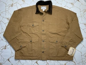New Schaefer Men Brown Vintage Brush Button Up Jacket Size 3XL Pockets - Picture 1 of 8