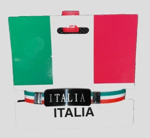 8" Unisex Silikon Country Armband Italia Italien + Flaggenfarben Typenschild + sicherer Verschluss - Bild 1 von 8