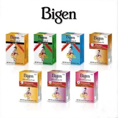 Tinte de cabello en polvo permanente Bigen colorante natural hombres mujeres cambiar color de cabello 6 g Foto 1 de 4