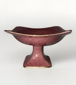 VTG Royal Winton Grimwades Compote Pedestal Candy Nut Dish Bowl Mottled Pink - Picture 1 of 12