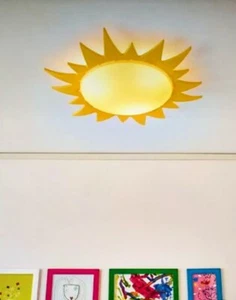 IKEA Smila SOL Sun Ceiling Wall Light Fixture Vintage Kids Play Room Decor EUC - Picture 1 of 23