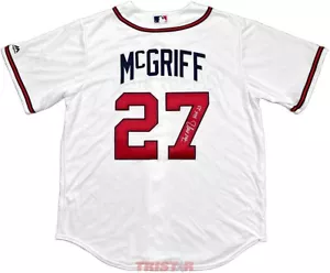 Fred McGriff Signed Atlanta Braves White Replica Jersey HOF 23 TRISTAR - Picture 1 of 3