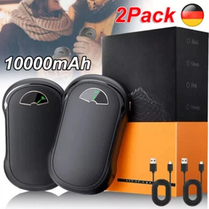 2x Handwärmer Elektrisch Taschenwärmer Powerbank Wiederverwendbar Akku 10000mAh - Bild 1 von 14