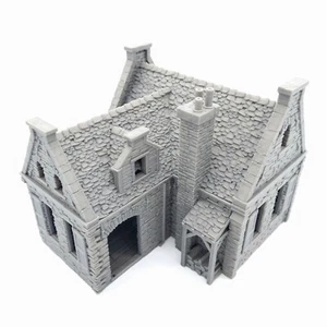 Mittelalter Haus 16-20 Jahrhundert D&D Bolzen WW2 gedruckte Landschaft Gelände für Diorama - Bild 1 von 6