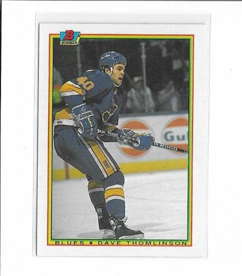 1990-91 Bowman Dave Thomlinson Rookie #21 Blues - Image 1 of 1