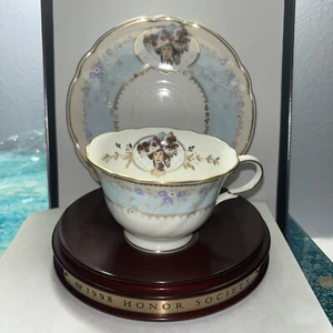Avon Honor Society By Nikko Japan Fine China Teacup Saucer & Stand 1998 - Picture 1 of 6