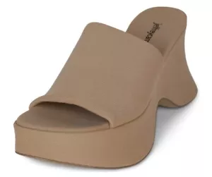 Jeffrey Campbell 6Teen Wedge Platform Sandal in Beige Mesh Size 8 New W/ Box - Picture 1 of 3