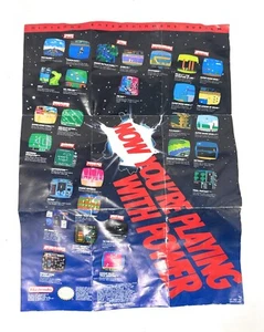 1990 NES Nintendo Poster Now You're Playing With Power Vintage - Picture 1 of 2