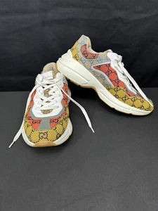 Gucci Rython Sneakers / Yellow Multi Color / Mens 11 / GG Monogram / Pre-owned - Picture 1 of 13