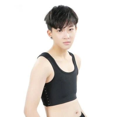 Lesbico Corsetto Torace Binder Intimo Maschiaccio Canottiera Maglia Traspirante - Immagine 1 di 4