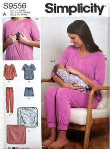 Simplicity S9556  Misses Nursing Top, Pants, Shorts and Blanket  Sizes:  XS - XL - Picture 1 of 2