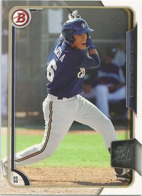 Orlando Arcia Milwaukee Brewers 2015 Bowman Prospect  Foto 1 de 2