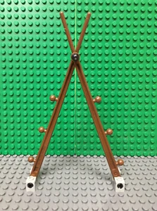 LEGO Vintage Western braun Unterstützung Tipi Paar Menge 20L aus Set 6746 67763 6766 6748 - Bild 1 von 5