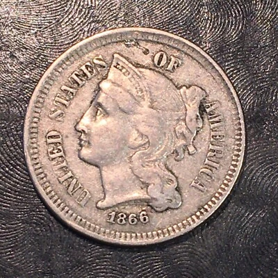 1866 Three Cent Nickel - High Quality Scans #o678 - Image 1 of 2