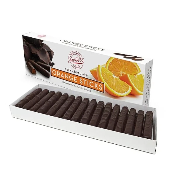 2 Dark Chocolate Orange Sticks Sweet Candy Co 10.5 Oz 298 G Exp 01/22