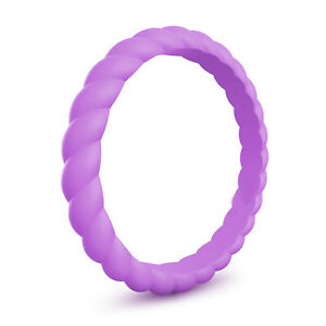 2 pcs Wedding Ring Women Rubber Band Thin Sport Yoga Work Durable Silicone Ring