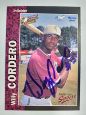 Willy Cordero 1998 Multi Ad #9 Auto Rookie Savannah Sand Gnats Autograph