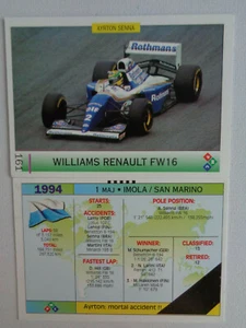 Ayrton Senna  Race By Race Information  Individual Trading Cards   - Picture 1 of 161