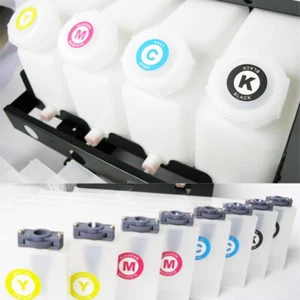 Continuous Bulk Ink System 4 Bottle 8 Cartridges for Roland FH-740 XF640 XR-640 - Bild 1 von 10
