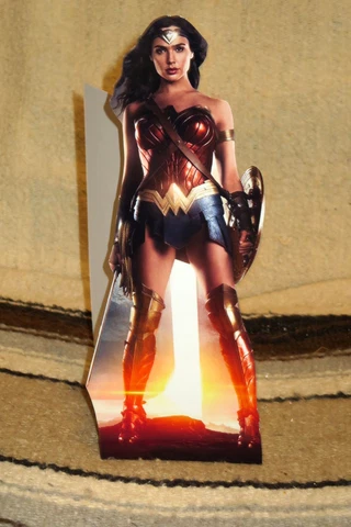 Wonder Woman "Gal Gadot" Movie Color Figure Tabletop Display Standee 10.5 " Tall Cover