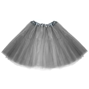 Tutu Tütü Reifrock Tüllrock Damen Rock Grau für Fasching Karneval 60 - 116 cm - Bild 1 von 1