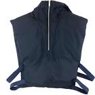Cos Navy Down & Feather Filled Open Side Hooded Bodywarmer One Size