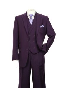 Men's 3 Piece Luxurious Suit With Vest&Pants Two Button Two Side Vents 5702V9