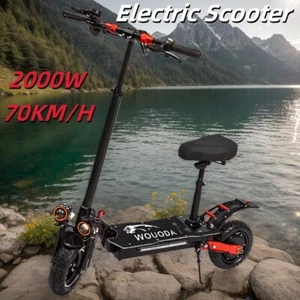 3000W Electric Scooter with Seat - 80KM/H Max Speed 50KM Range 11" Tyre Black - Picture 1 of 14