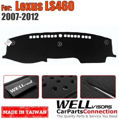 Wellvisors Dash Mat Dashboard Cover For Lexus 2007-2012 LS460 Black - Image 1 of 4