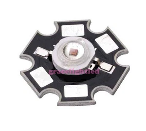 10 pièces 3 W perles DEL haute puissance rouge profond 660 nm + base de circuit imprimé étoile 20 mm pour la croissance à faire soi-même - Photo 1/1