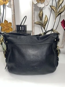 Vintage Coach Zoe Black Leather Hobo Handbag - Picture 1 of 10