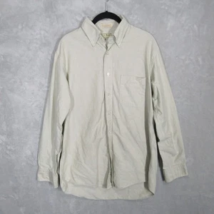 L.L. Bean Button Down Hemd Herren Langarm Beige 15 1/2 33 Baumwolle Made in USA - Bild 1 von 11