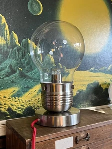Vintage Habitat Chrom Space Age Einstein Lampe Mid Century Atomic Sputnik - Bild 1 von 9