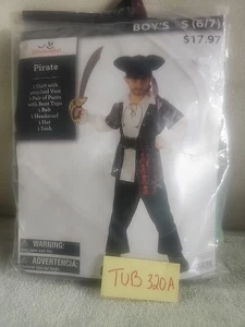 Boys Pirate Costume Child Size S 6/7 - Picture 1 of 5