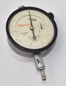 Vintage Starrett 25-511 Dial Indicator Precision Tool .200" Range .0001" - Picture 1 of 9