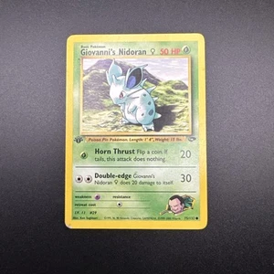 Pokemon Cards: Gym Challenge 1st Edition Common: Giovanni's Nidoran 75/132 - Picture 1 of 2
