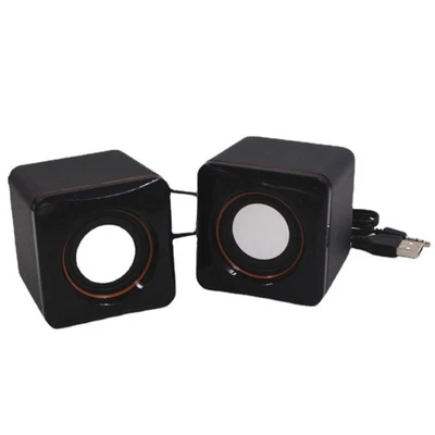 USB Corded Speaker Mini Desktop Loudspeaker Subwoofer for Laptops PC Computer - Image 1 of 4