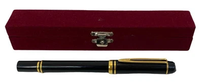 Füllfederhalter Waterman Man 100 Mit Edelsteinbesatz Auf Dem Kappe + Etui - Bild 1 von 4