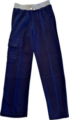 Hanna Andersson Navy Double Knee Cargo Sweat Pant Size 140 10 EUC - Image 1 of 3