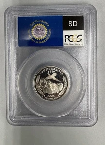 South Dakota State Quarter 2006-S 25c PCGS PR69 DCAM Flag Label - Picture 1 of 2