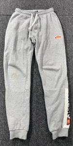 Ellesse Quensio Track Pants Mens Small Grey Fleece Drawstring Cuffed Jogger - Picture 1 of 21