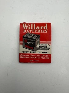 Vintage Matchbook Willard Batteries Full - Picture 1 of 7
