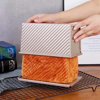 Toast backen mit Deckel Kuchenform Kasten Pullman Brotbackform Brot Toastform - Bild 1 von 4