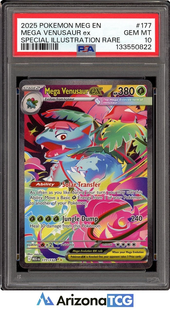 Venusaur Pokémon TCG Grade 10 Evolutions Individual Collectible