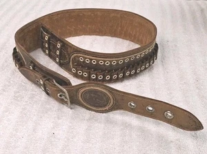 Cintura munizioni vintage in pelle stile cowboy western - Foto 1 di 21
