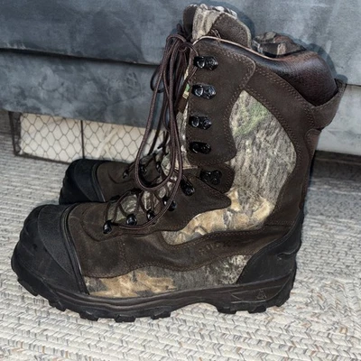 ROCKY 1200gr Men's 12 M Brown Camo Waterproof Lace Up Hiking Hunting Boots 7452 - Image 1 of 4