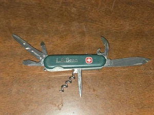 Green WENGER Sportsman LL Bean Swiss Army Knife w/Locking Blade - Picture 1 of 12
