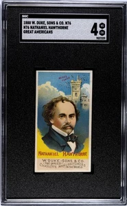 1888 N76 W. Duke & Sons Great Americans Nathaniel Hawthorne (SGC 4 Sehr guter Zustand/Ex) - Bild 1 von 2